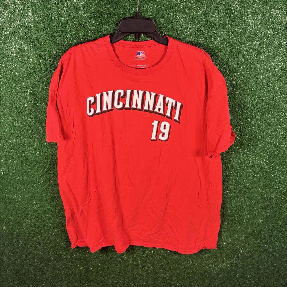 Cincinnati Reds Shirt Mens 2XL Red MLB Baseball Joey Votto 19 Tee T-Shirt Cotton